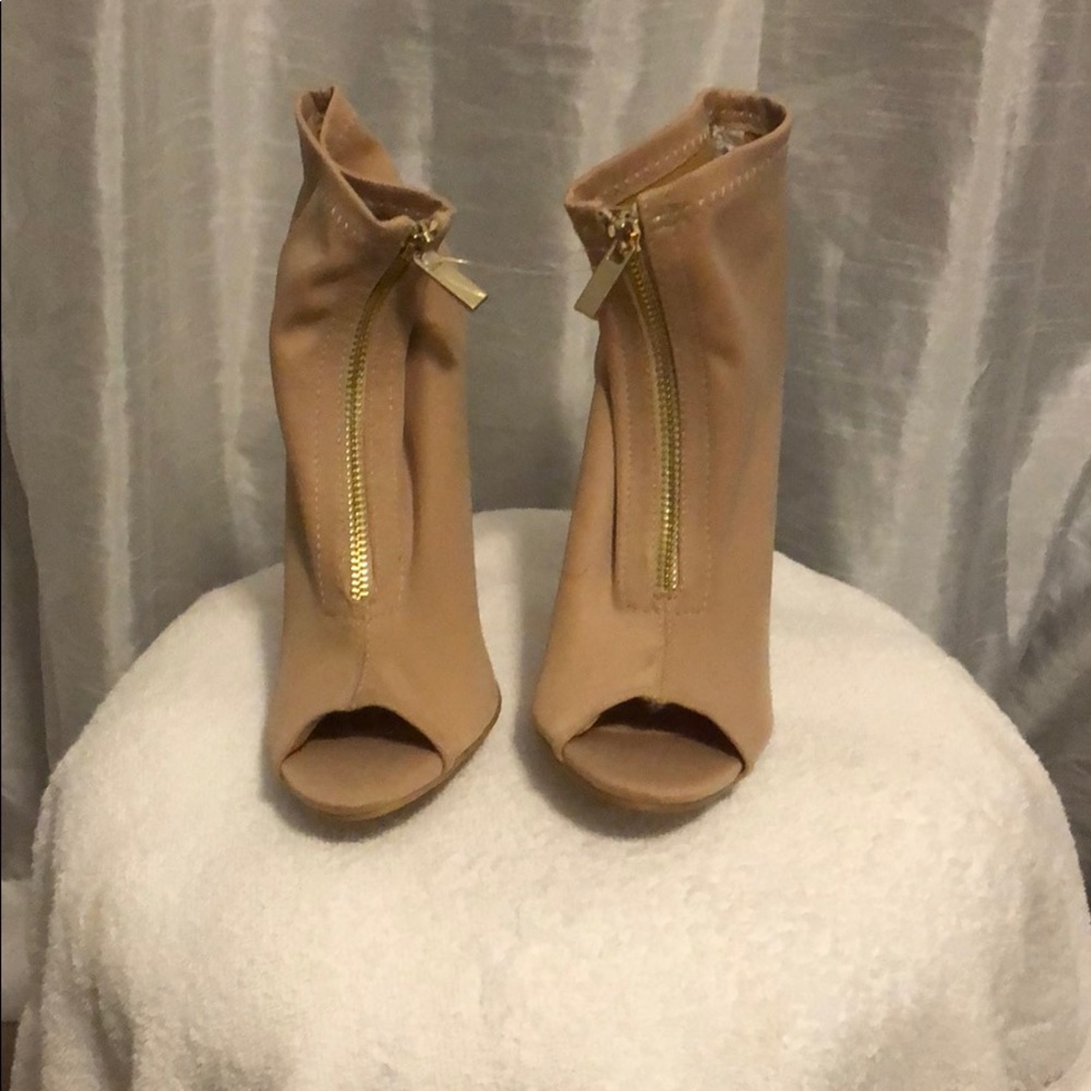 High Heel Booties One Toe w/ Zipper